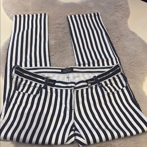 Balmain Black and White Straight Leg Pants